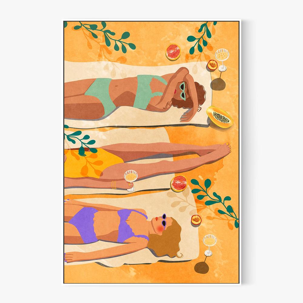 Summer Girls-by-Raissa Oltmanns-wall-art-print-canvas-poster-framed-Gioia