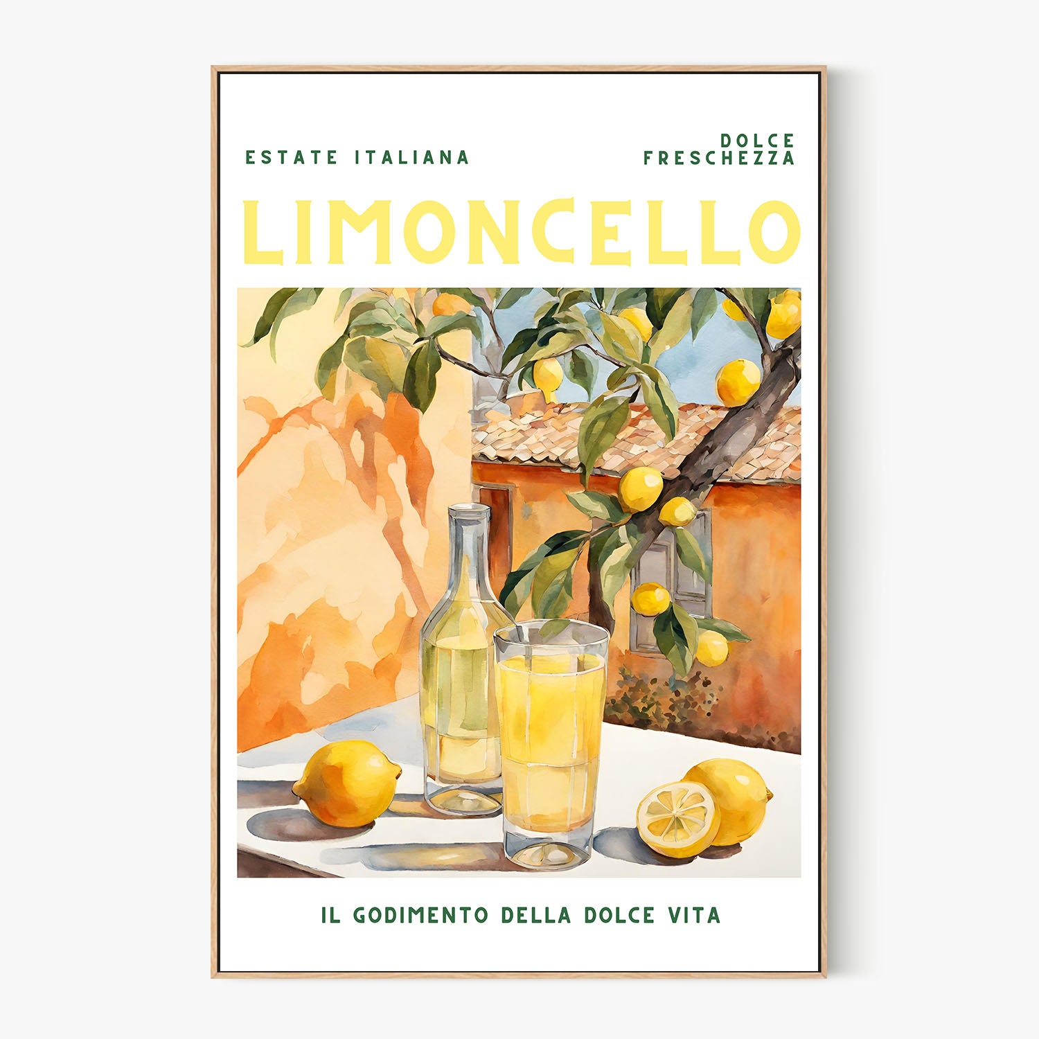 Summer Italian Limoncello-by-Ohkimiko-wall-art-print-canvas-poster-framed-Gioia