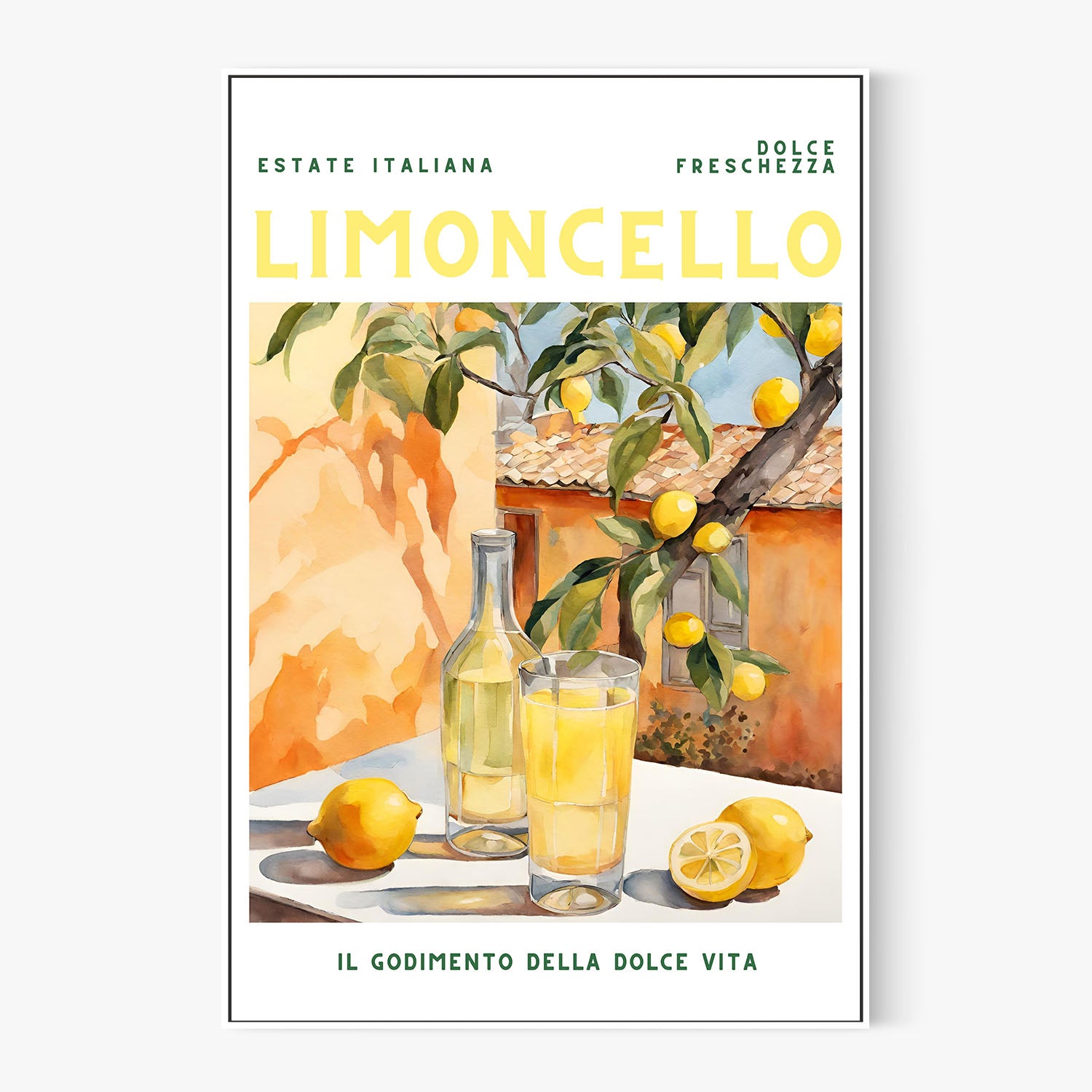 Summer Italian Limoncello-by-Ohkimiko-wall-art-print-canvas-poster-framed-Gioia