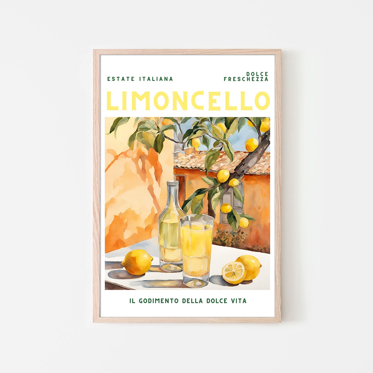 Summer Italian Limoncello-by-Ohkimiko-wall-art-print-canvas-poster-framed-Gioia