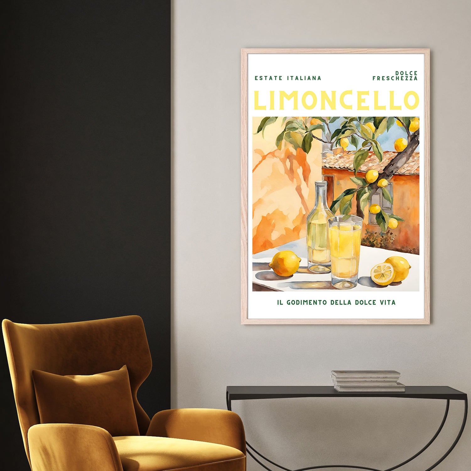 Summer Italian Limoncello-by-Ohkimiko-wall-art-print-canvas-poster-framed-Gioia