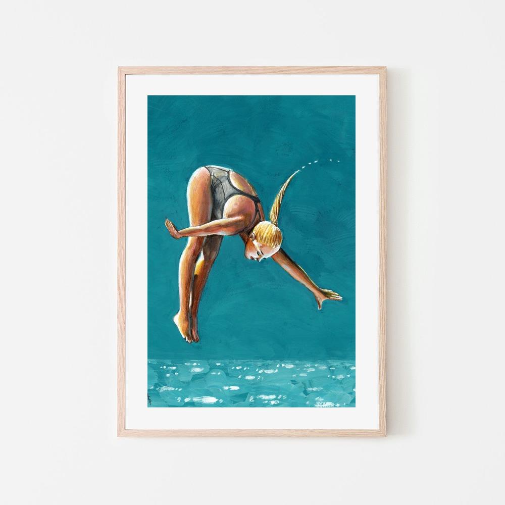 Sunlight Diver-by-Sarah Morrissette-wall-art-print-canvas-poster-framed-Gioia