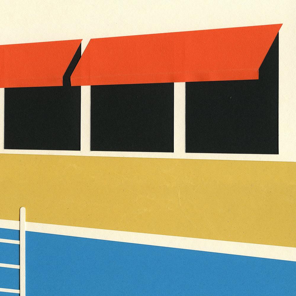 Sunny Poolside Architecture-by-Rosi Feist-wall-art-print-canvas-poster-framed-Gioia