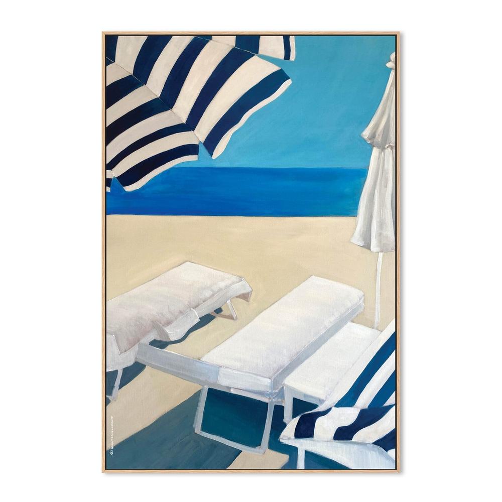Sunny Striped Beach-by-Alex Nereuta-wall-art-print-canvas-poster-framed-Gioia