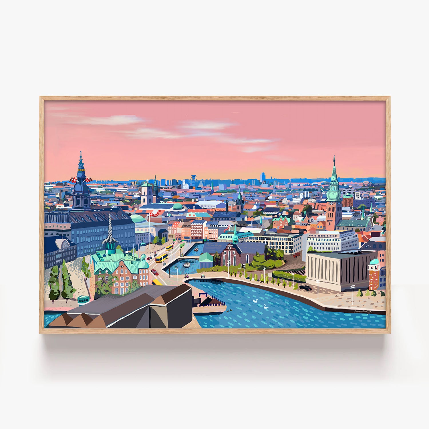 SunriseIn Copenhagen-by-Emma Forsberg-wall-art-print-canvas-poster-framed-Gioia