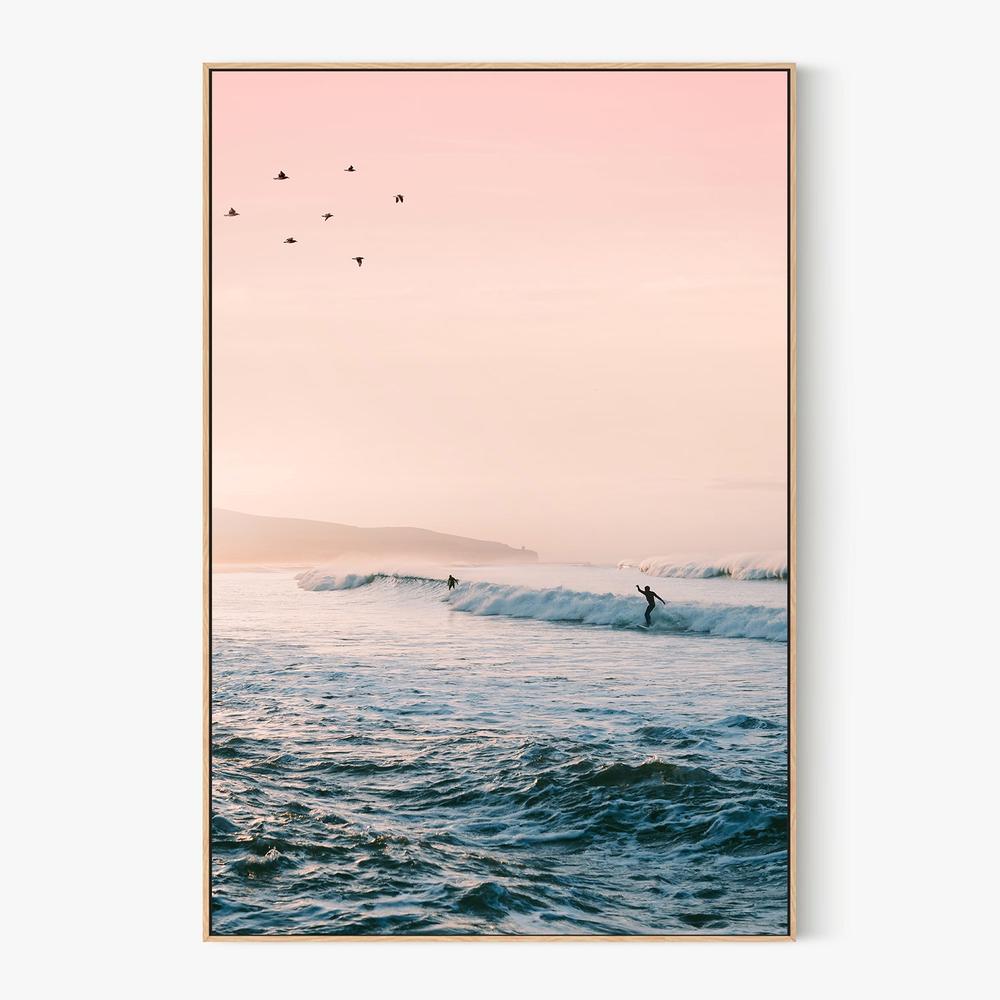 Sunset Surf-by-Gal Pittel-wall-art-print-canvas-poster-framed-Gioia