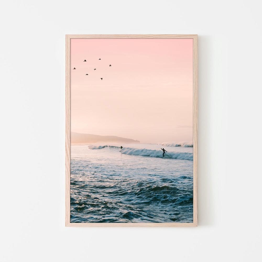 Sunset Surf-by-Gal Pittel-wall-art-print-canvas-poster-framed-Gioia