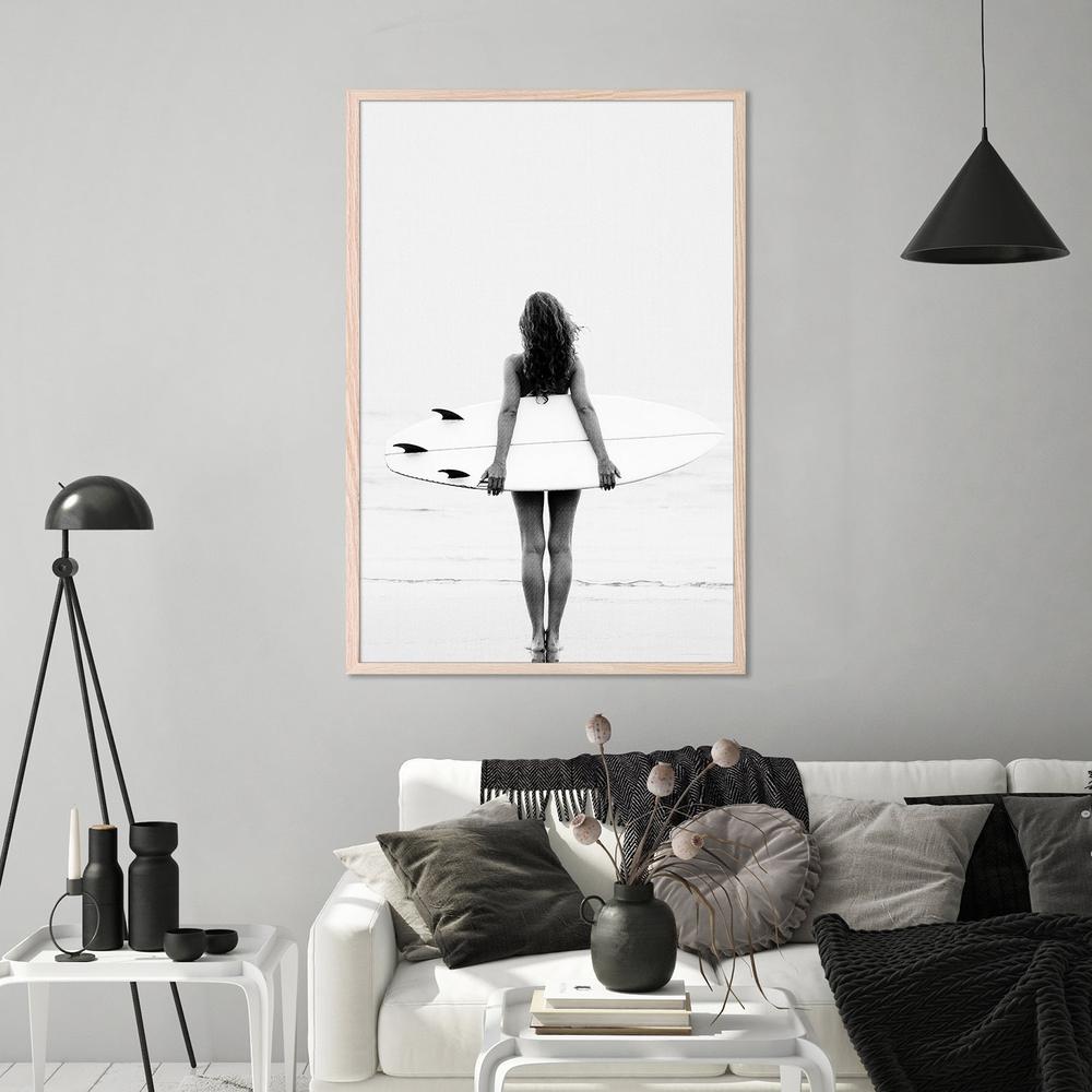 Surf Girl-by-Gal Pittel-wall-art-print-canvas-poster-framed-Gioia