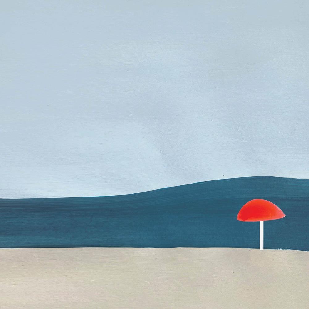 Surfer Beach Umbrella-by-Alex Nereuta-wall-art-print-canvas-poster-framed-Gioia