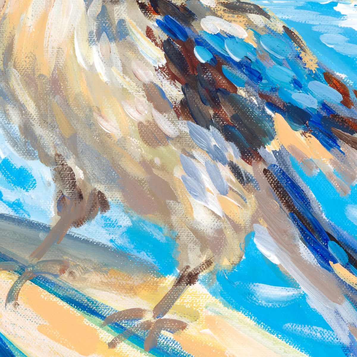 Surfing Kookaburra-by-Meredith Howse-wall-art-print-canvas-poster-framed-Gioia