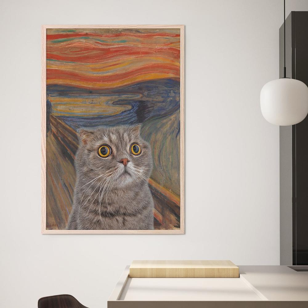 Surprised Cat Parody-by-Artelele-wall-art-print-canvas-poster-framed-Gioia
