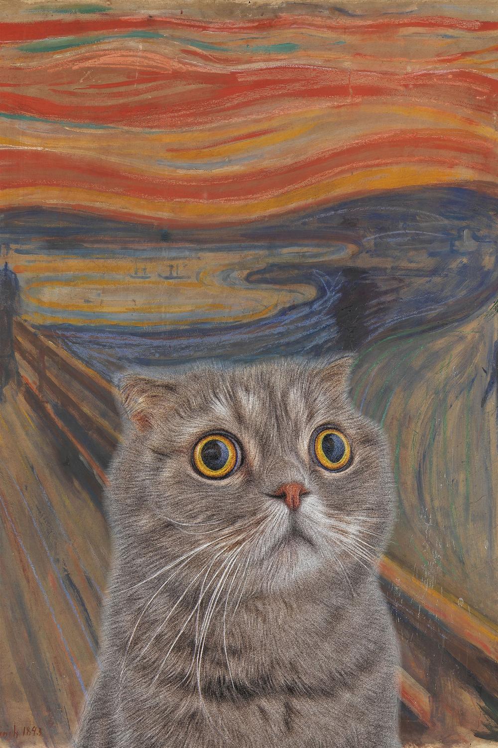 Surprised Cat Parody-by-Artelele-wall-art-print-canvas-poster-framed-Gioia