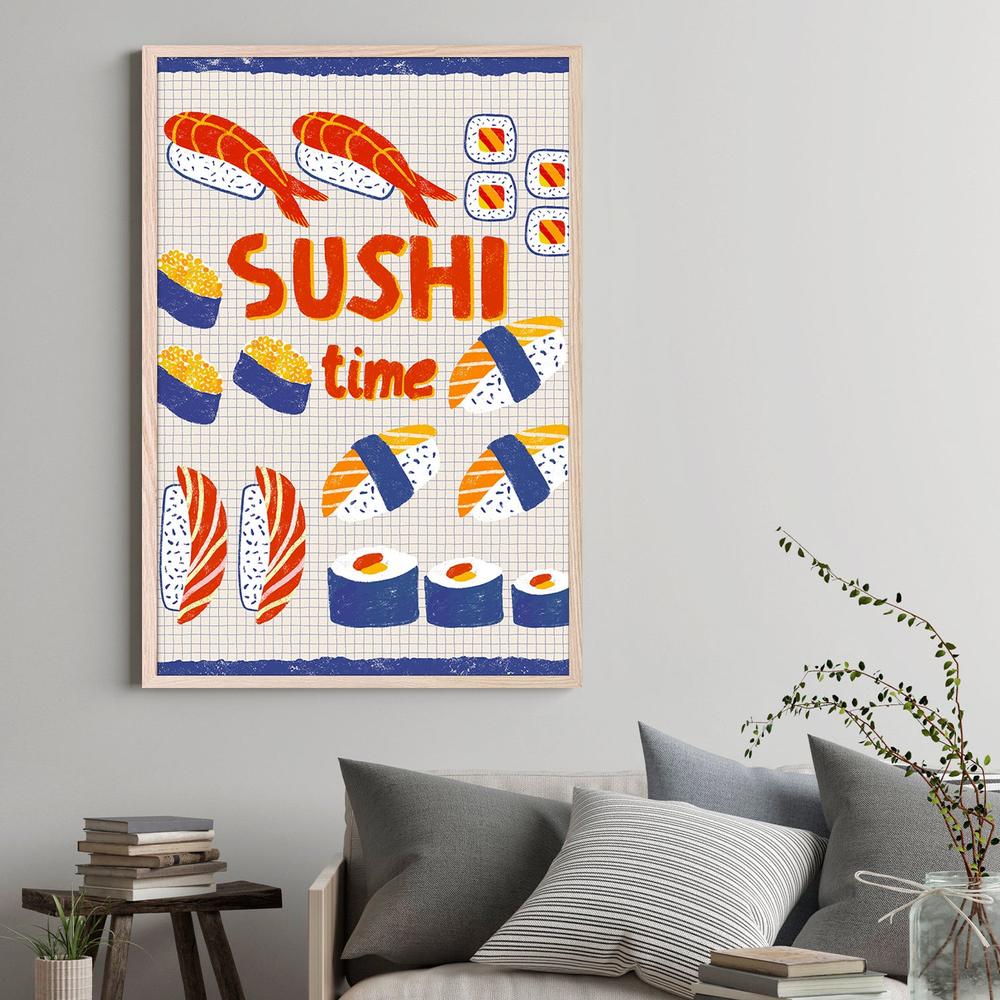 Sushi Time Delights-by-Radhika Modi-wall-art-print-canvas-poster-framed-Gioia