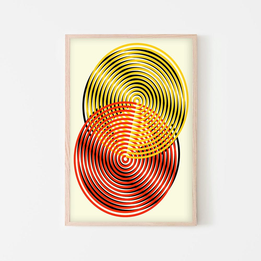 Swirling Optical Circles-by-Petr Strnad-wall-art-print-canvas-poster-framed-Gioia