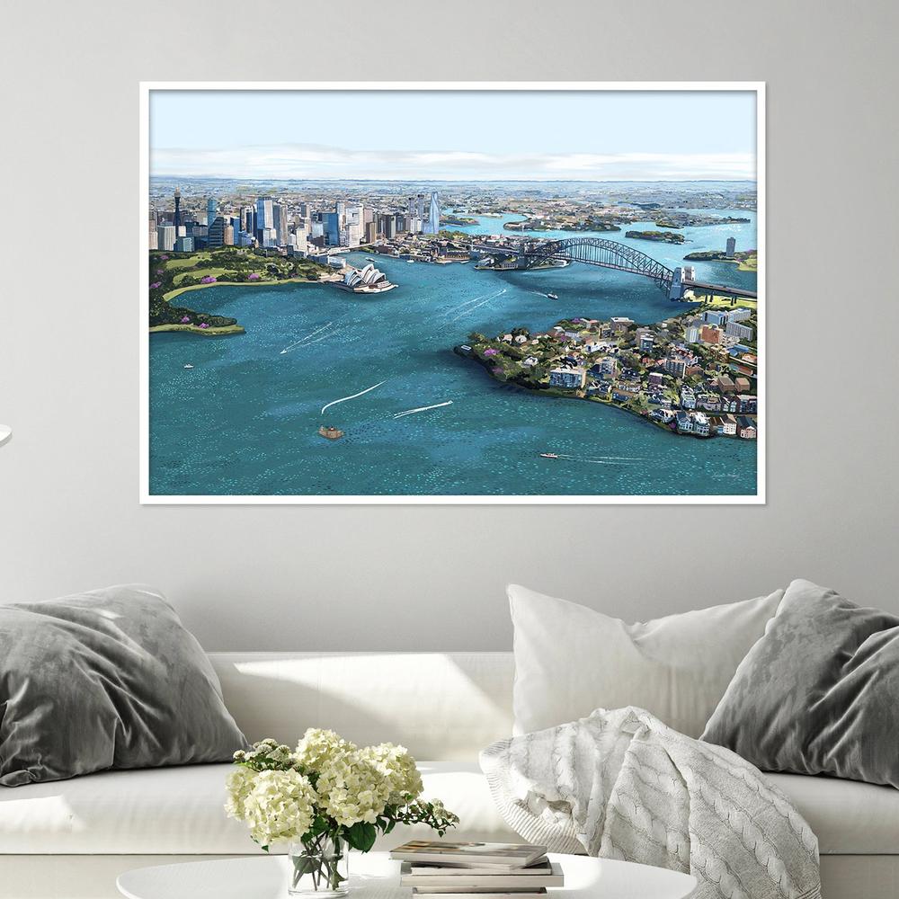 Sydney Harbour-by-Emma Forsberg-wall-art-print-canvas-poster-framed-Gioia
