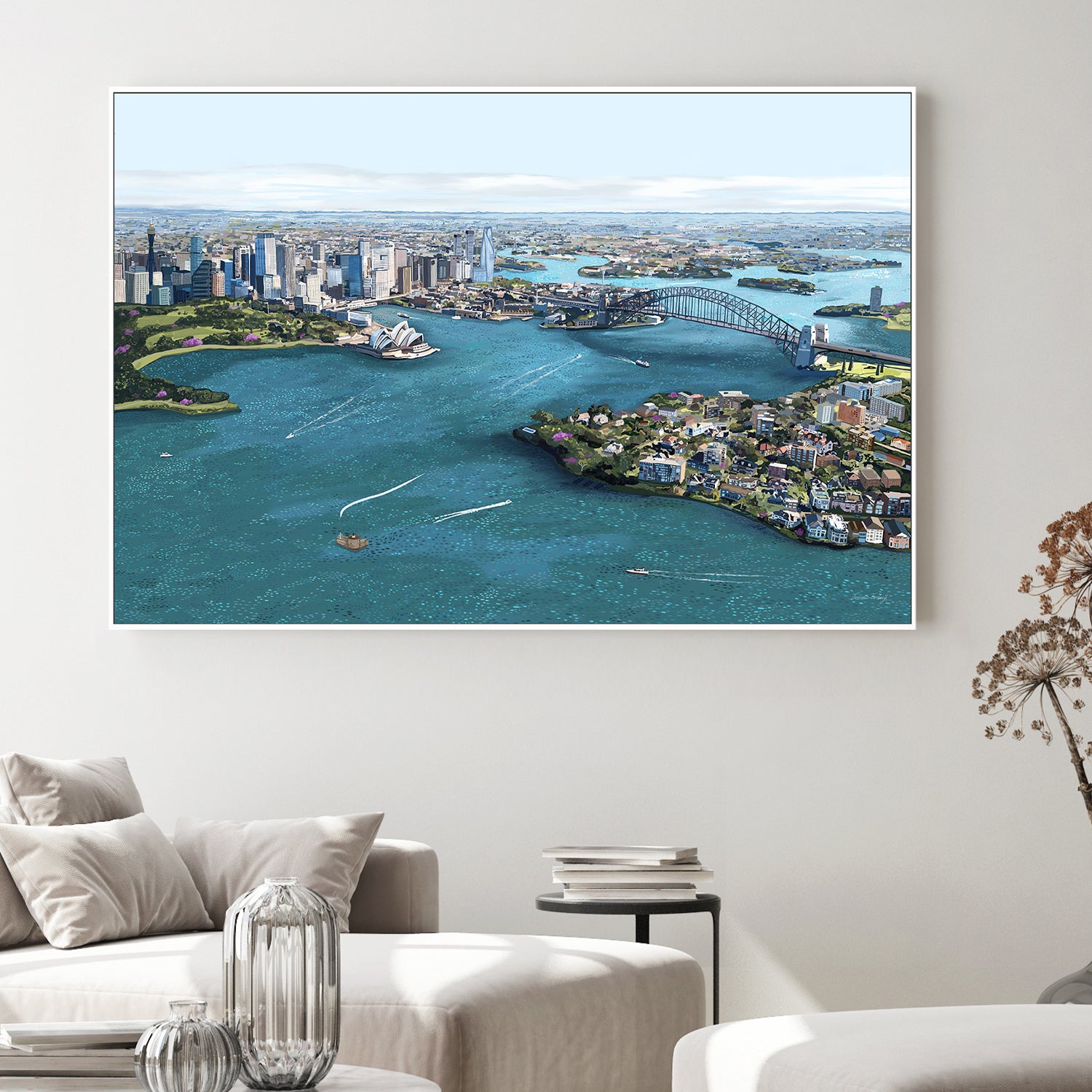 Sydney Harbour-by-Emma Forsberg-wall-art-print-canvas-poster-framed-Gioia