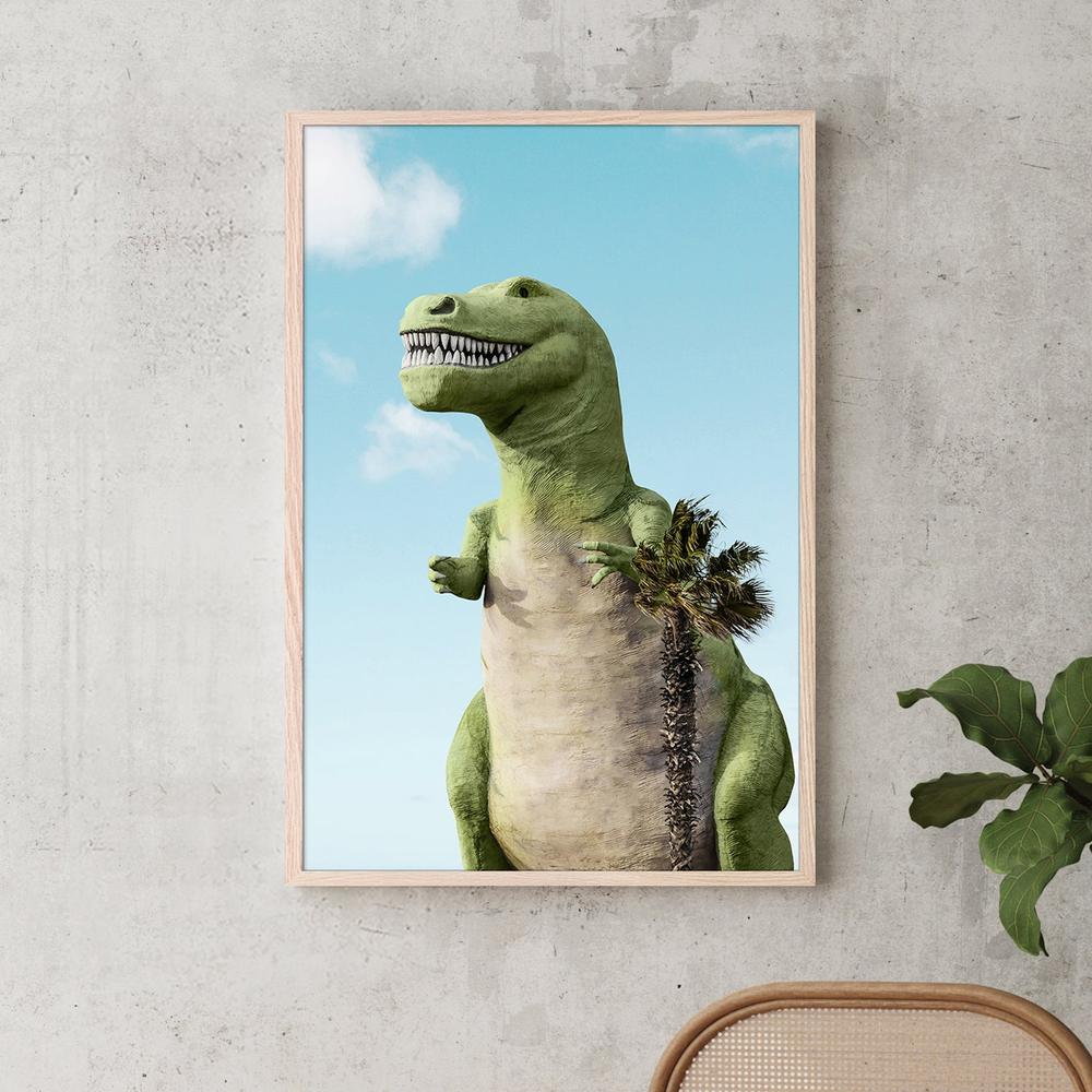 T-Rex-by-Gal Pittel-wall-art-print-canvas-poster-framed-Gioia