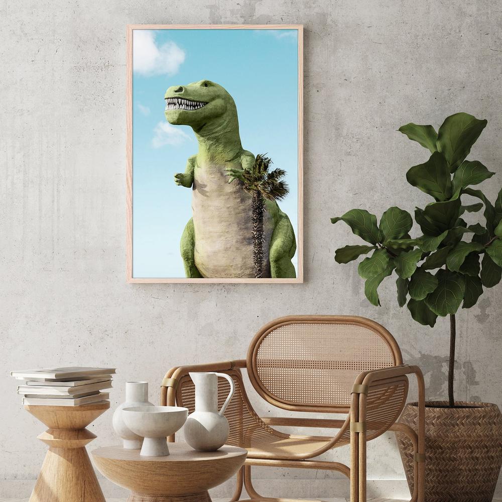 T-Rex-by-Gal Pittel-wall-art-print-canvas-poster-framed-Gioia