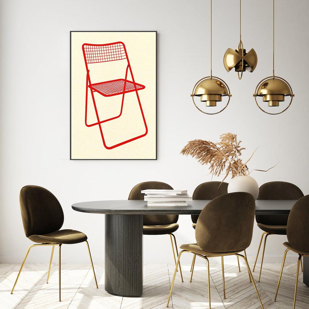 Ted Net Chair Red-by-Rosi Feist-wall-art-print-canvas-poster-framed-Gioia