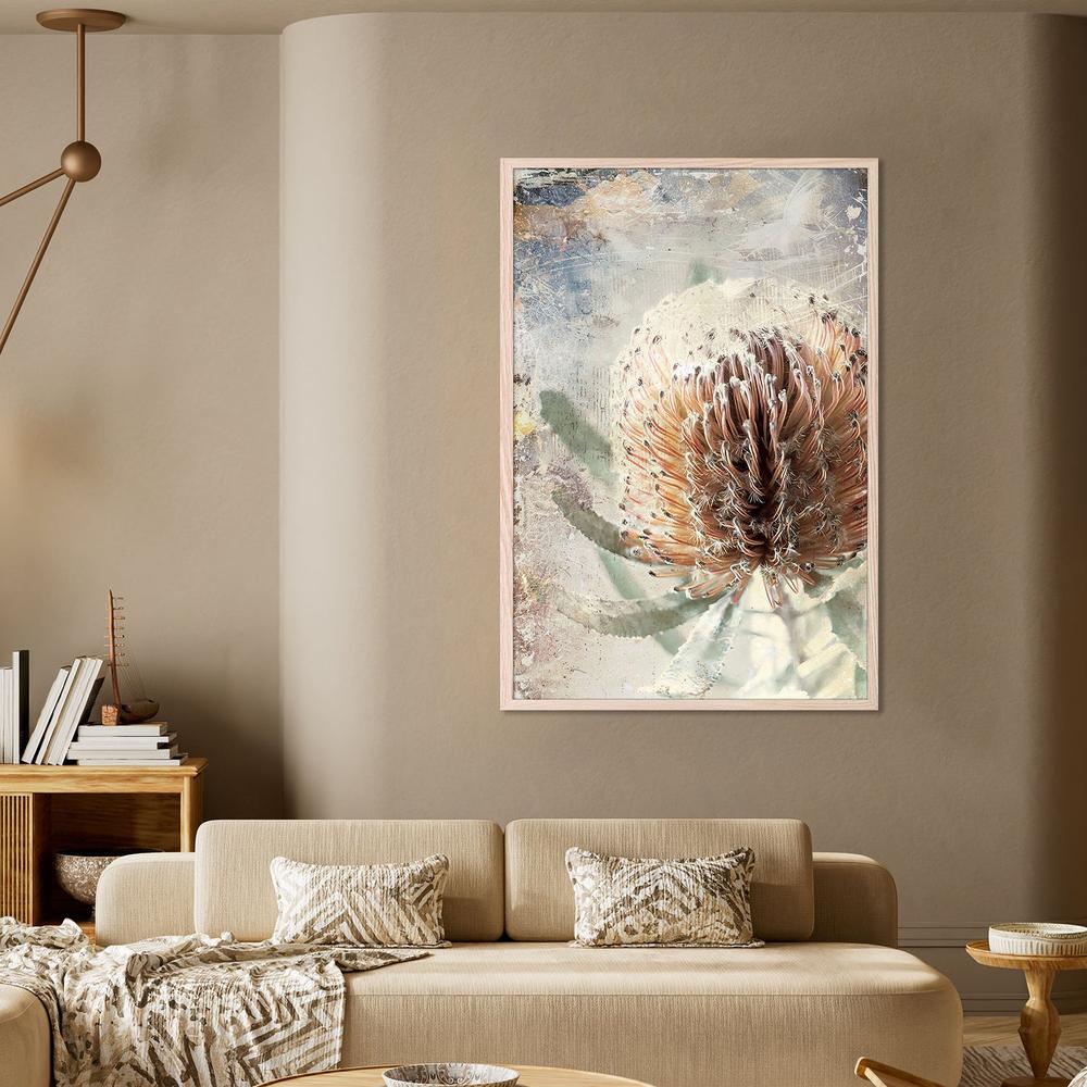 wall-art-print-canvas-poster-framed-Textured Banksia Flower-7