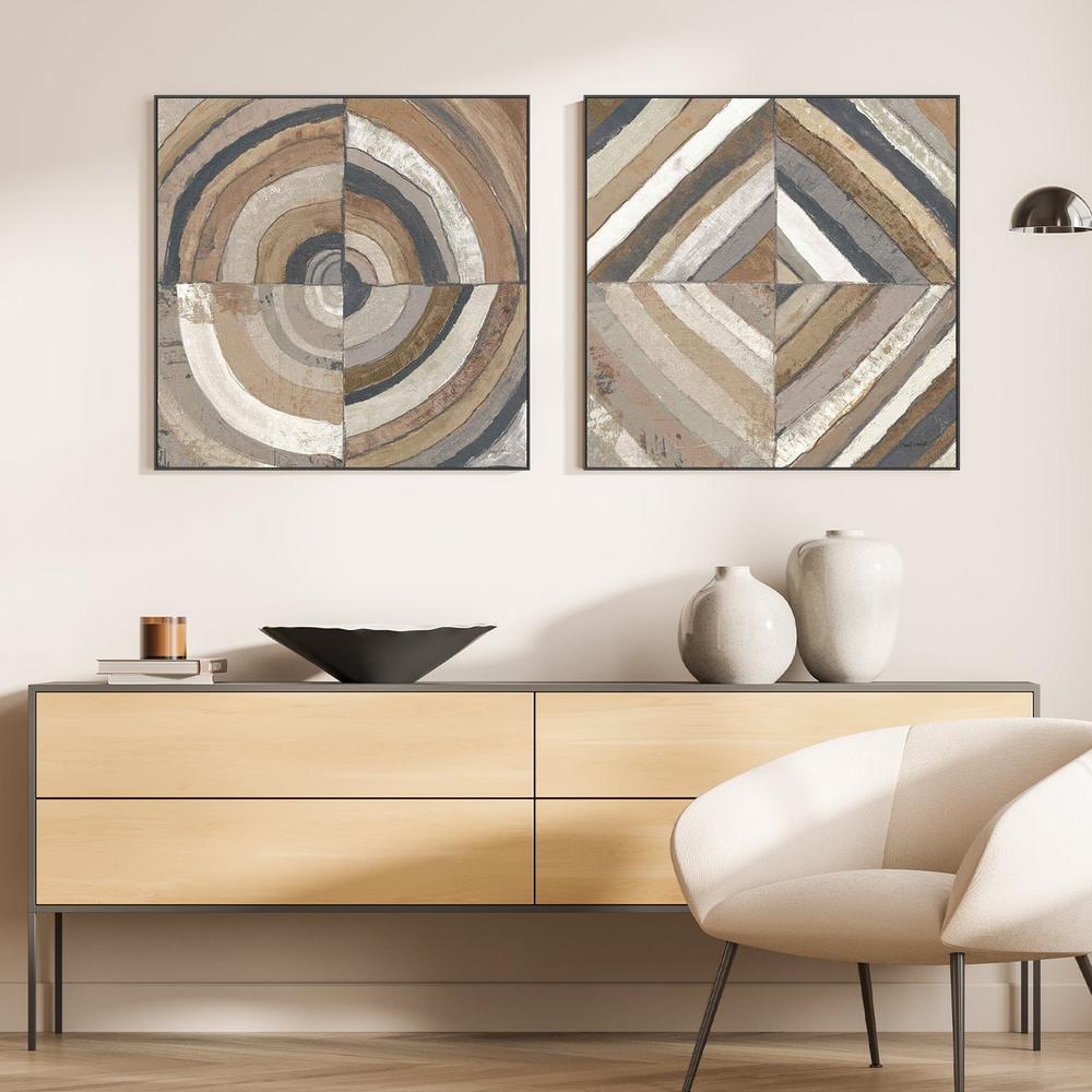 The Center, Style A & B, Abstract Crop Dark, Set Of 2-by-Cheryl Warrick-wall-art-print-canvas-poster-framed-Gioia
