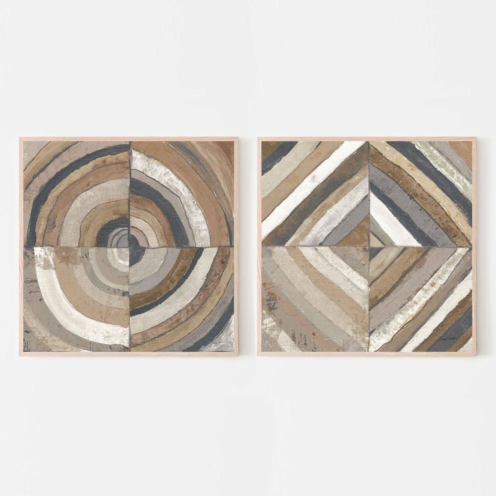 The Center, Style A & B, Abstract Crop Dark, Set Of 2-by-Cheryl Warrick-wall-art-print-canvas-poster-framed-Gioia