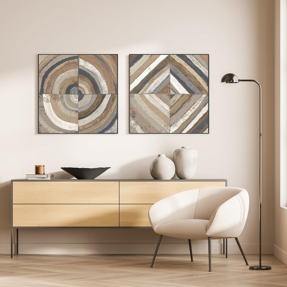 The Center, Style A & B, Abstract Crop Dark, Set Of 2-by-Cheryl Warrick-wall-art-print-canvas-poster-framed-Gioia