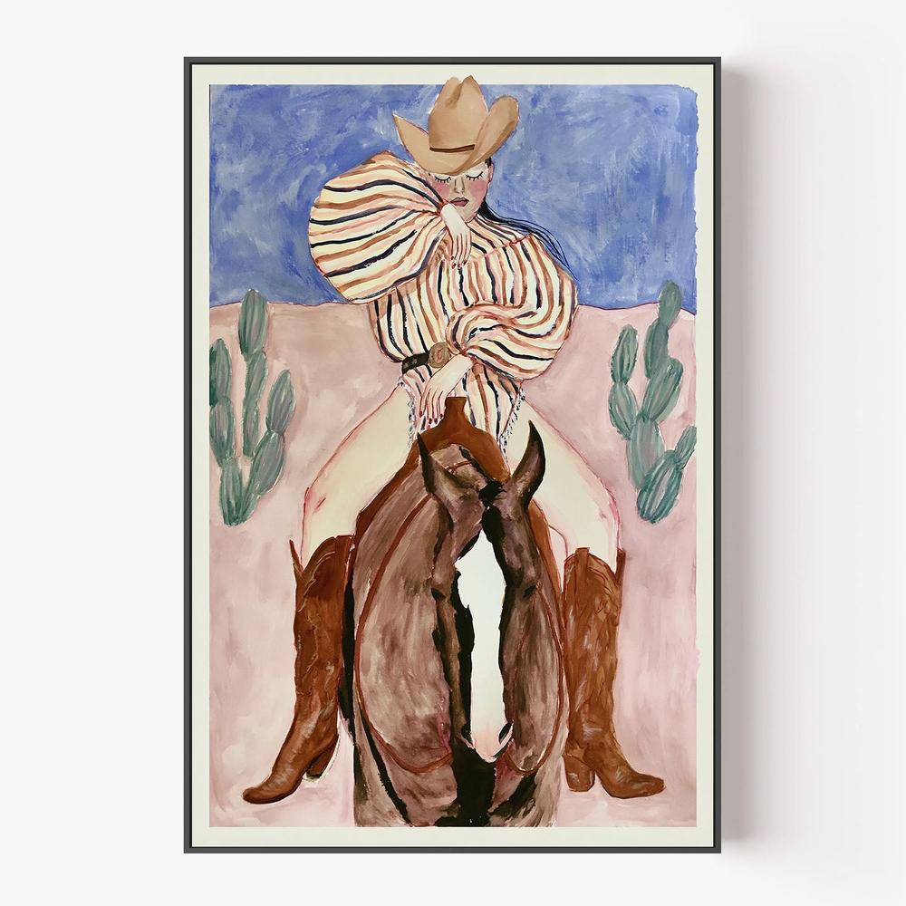 The Cowgirl Way-by-Lady Hana-wall-art-print-canvas-poster-framed-Gioia
