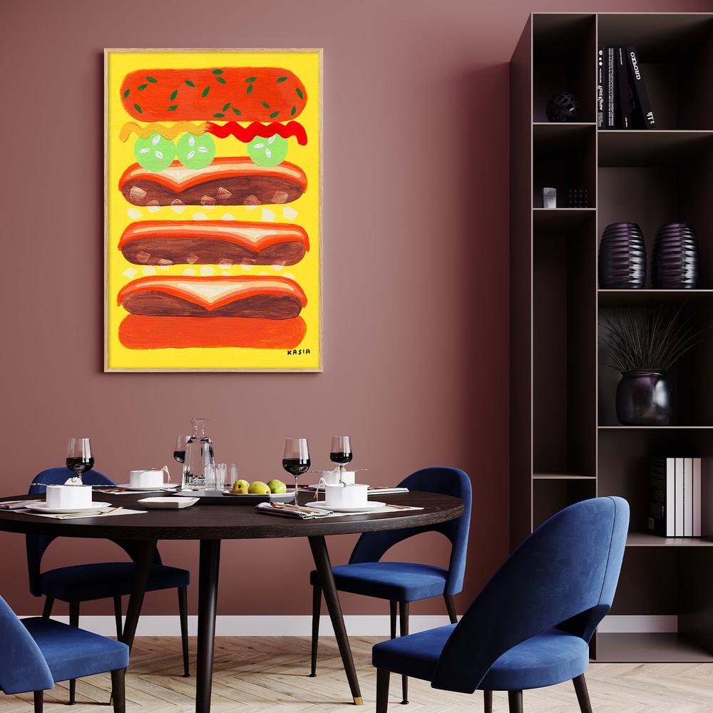 The Divine Cheeseburger-by-Kasia Amanda-wall-art-print-canvas-poster-framed-Gioia