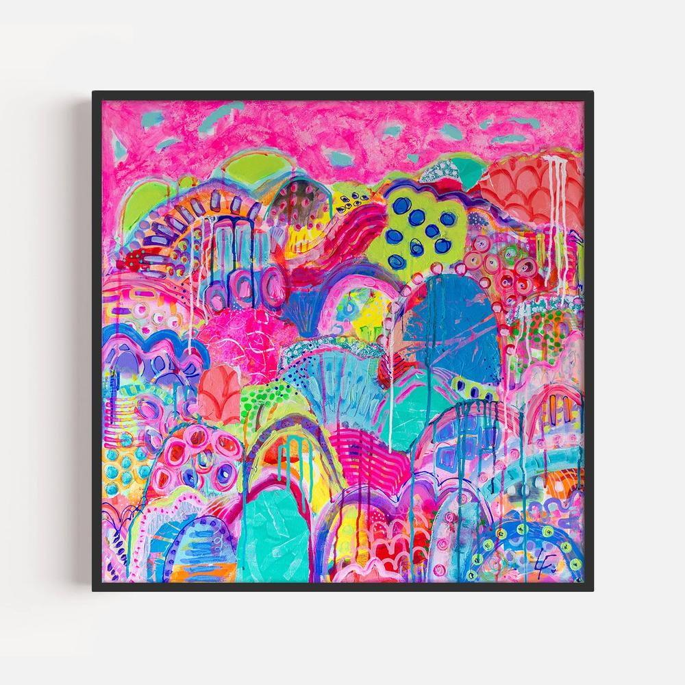 The Joy Parade-by-Lindy Farley-wall-art-print-canvas-poster-framed-Gioia