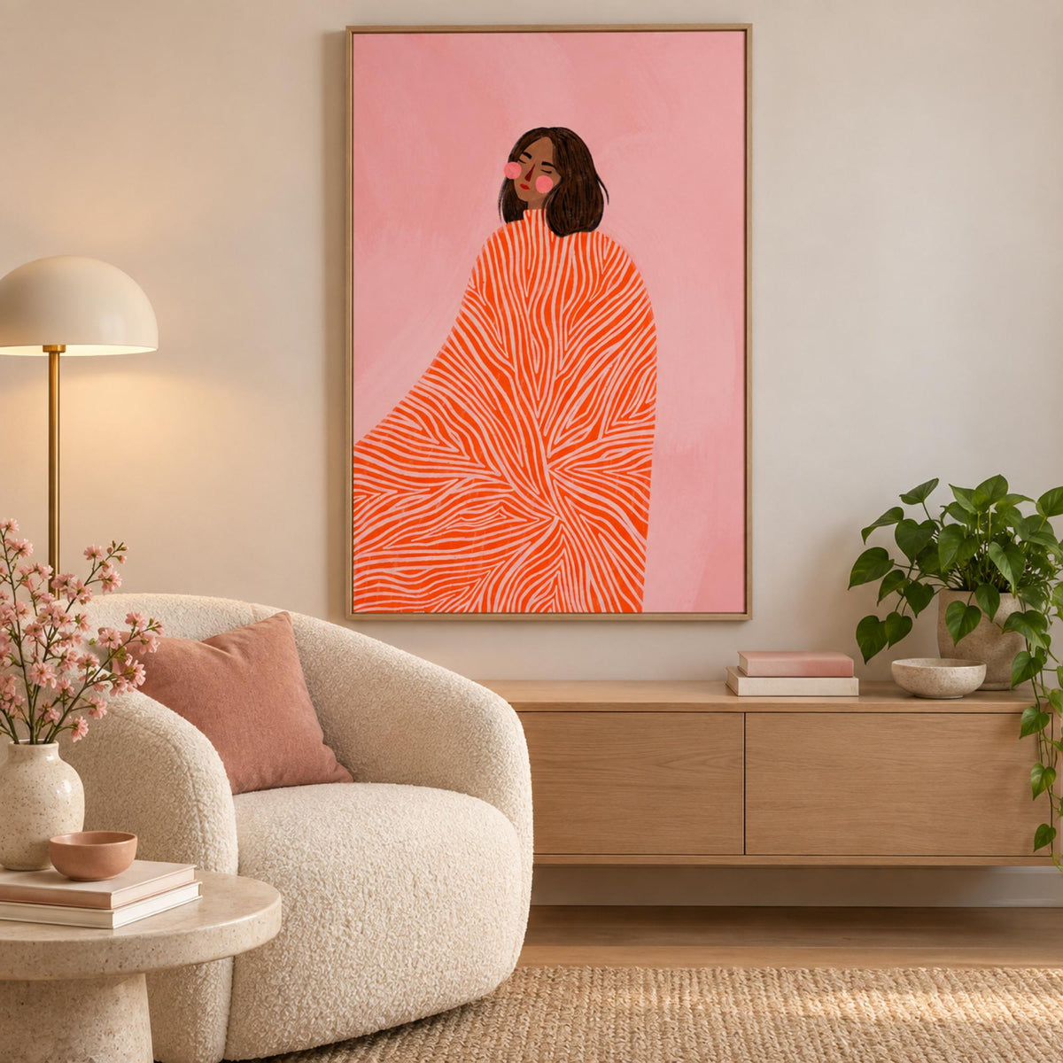 The Woman With The Swirls lifestyle room image