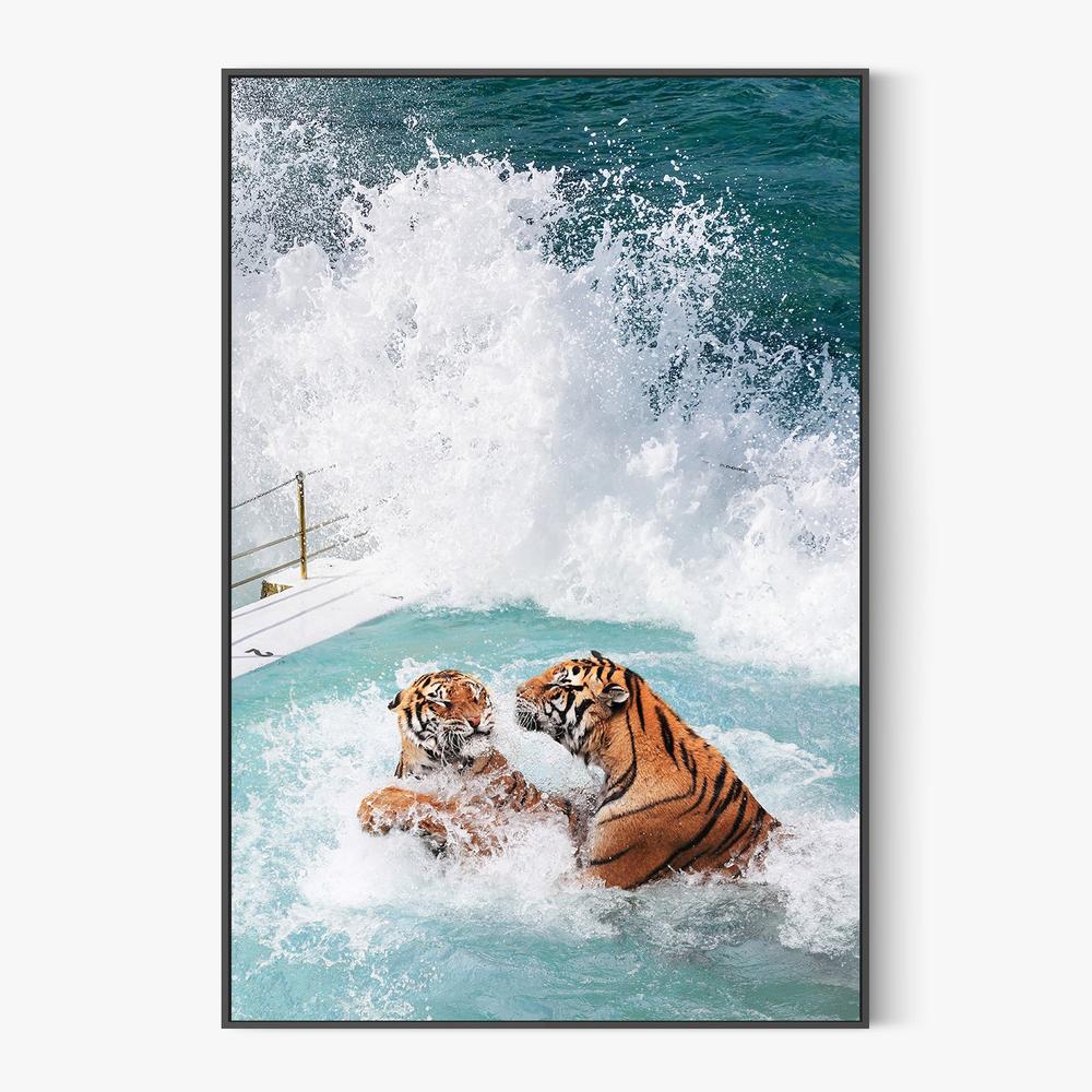Tiger's Pool-by-Gal Pittel-wall-art-print-canvas-poster-framed-Gioia