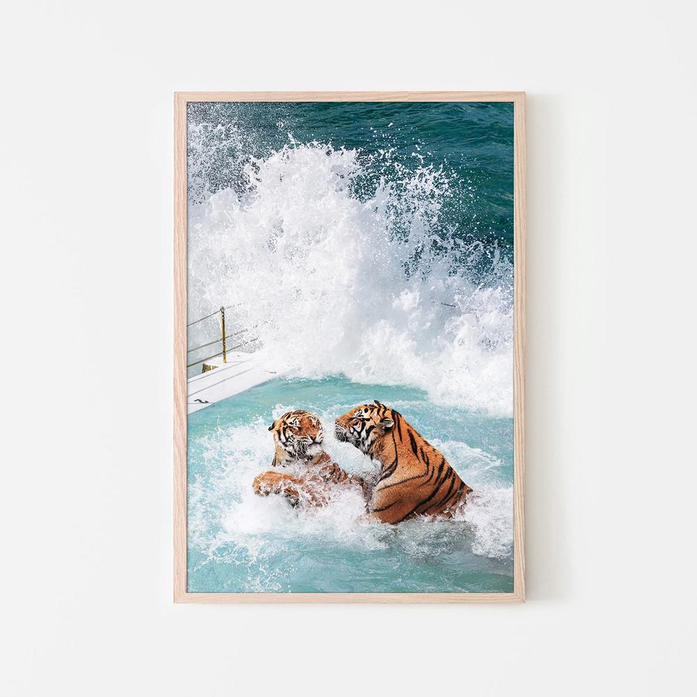 Tiger's Pool-by-Gal Pittel-wall-art-print-canvas-poster-framed-Gioia