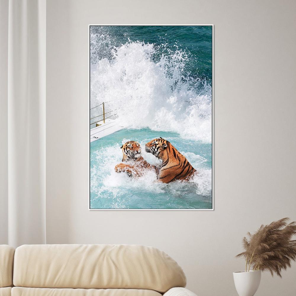 Tiger's Pool-by-Gal Pittel-wall-art-print-canvas-poster-framed-Gioia