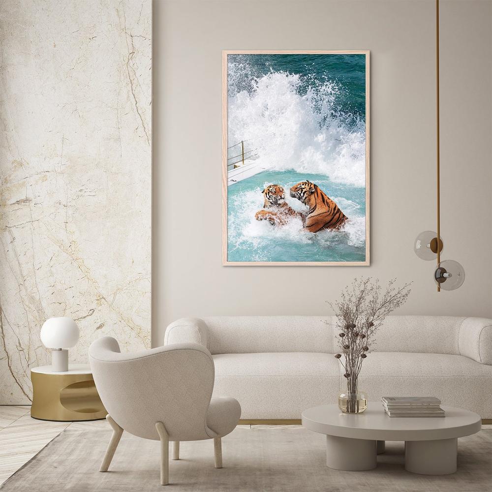 Tiger's Pool-by-Gal Pittel-wall-art-print-canvas-poster-framed-Gioia