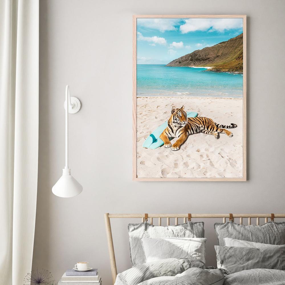 Tiger's Surf Beach-by-Gal Pittel-wall-art-print-canvas-poster-framed-Gioia