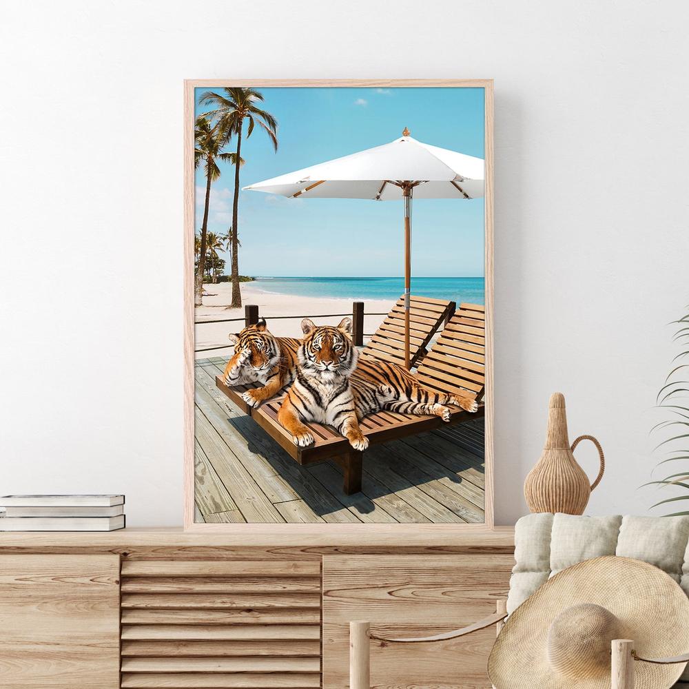 Tigers Tan Time-by-Gal Pittel-wall-art-print-canvas-poster-framed-Gioia