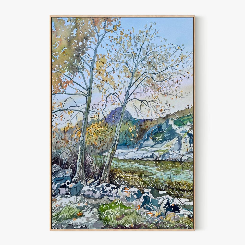 Tranquil Autumn River-by-Luisa Millicent-wall-art-print-canvas-poster-framed-Gioia
