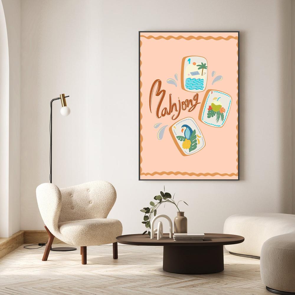 Tropical Mahjong Tiles-by-Nikita Jariwala-wall-art-print-canvas-poster-framed-Gioia