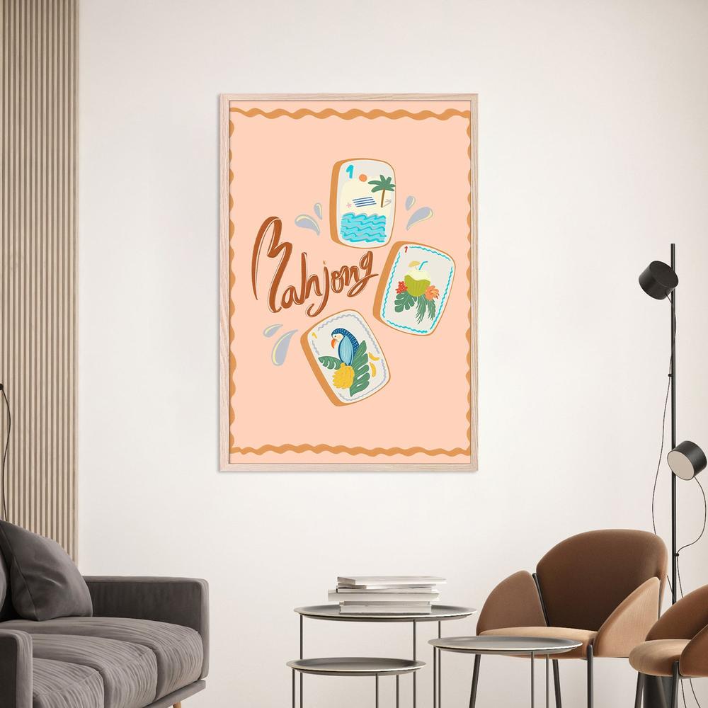 Tropical Mahjong Tiles-by-Nikita Jariwala-wall-art-print-canvas-poster-framed-Gioia