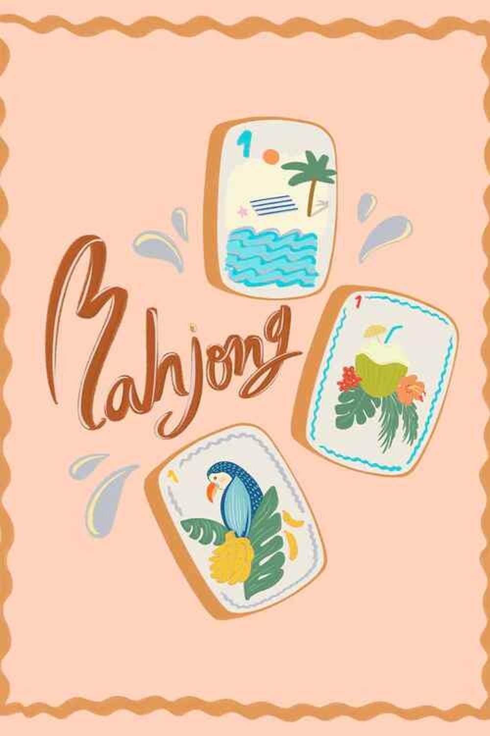 Tropical Mahjong Tiles & Tropical Summer Vibes, Set Of 2-by-Nikita Jariwala-wall-art-print-canvas-poster-framed-Gioia