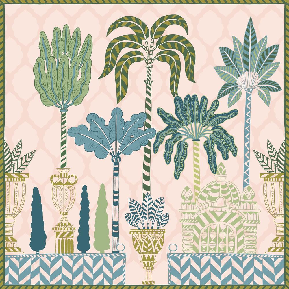 wall-art-print-canvas-poster-framed-Tropical Oasis Garden-1