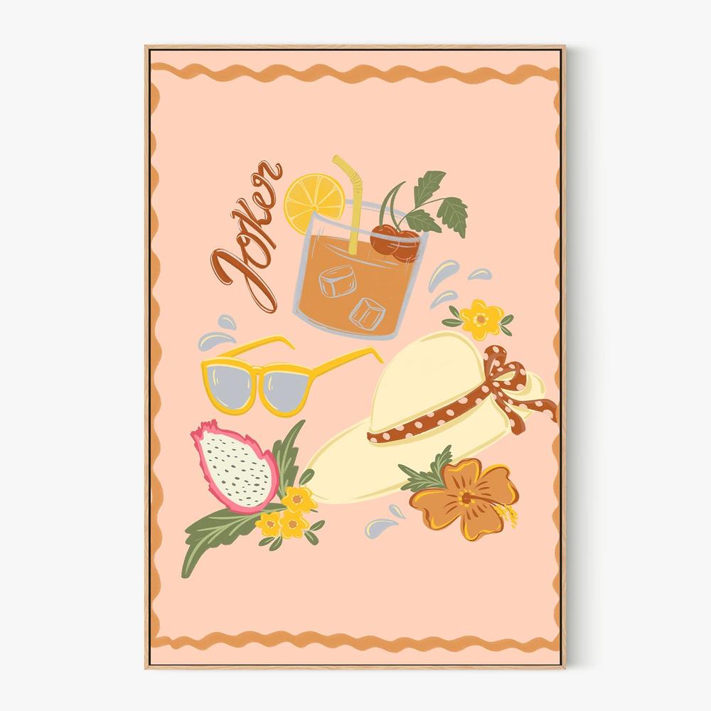 Tropical Summer Vibes-by-Nikita Jariwala-wall-art-print-canvas-poster-framed-Gioia