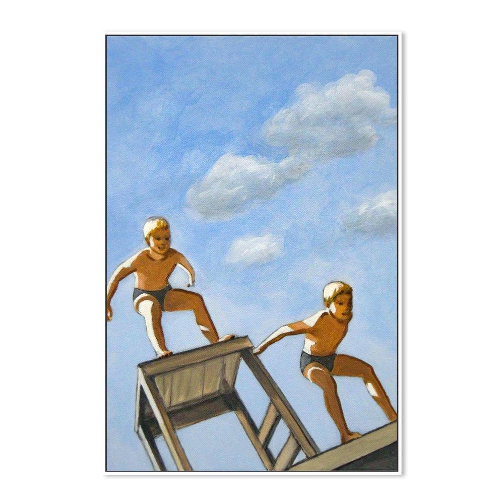 Two Diving Boys-by-Sarah Morrissette-wall-art-print-canvas-poster-framed-Gioia