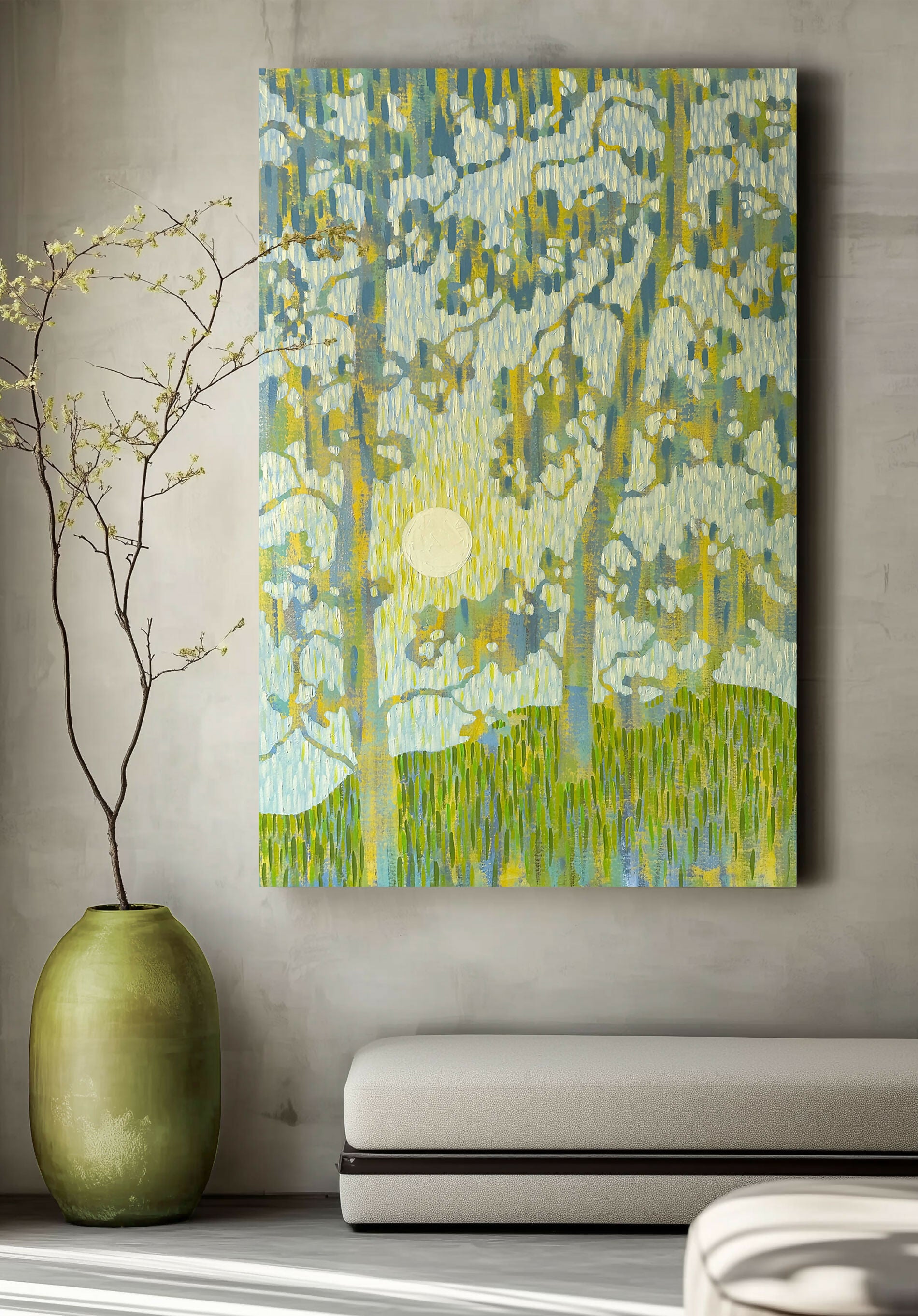 Morning Light Through Pines - Original Painting