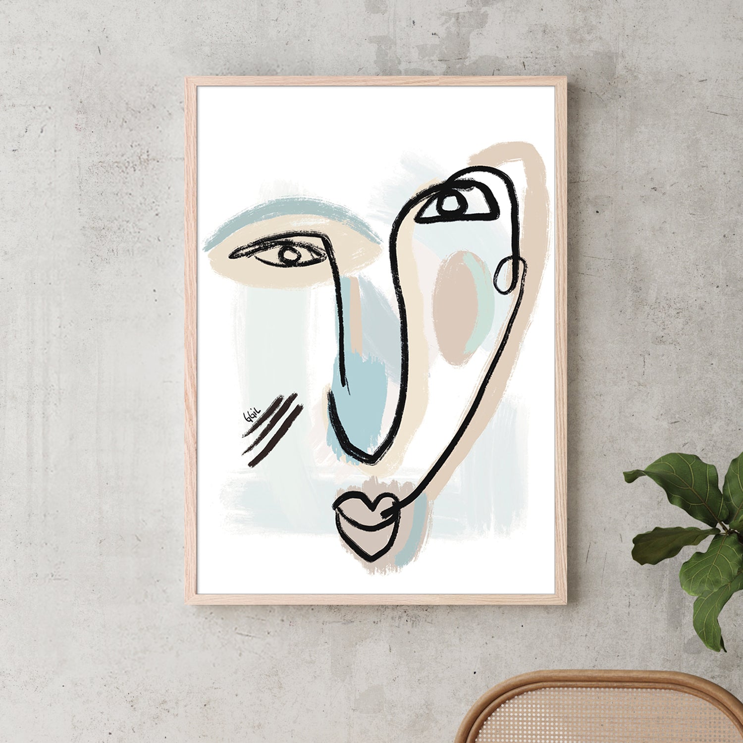 UN BESO-by-Giovanna Gil Alves-wall-art-print-canvas-poster-framed-Gioia