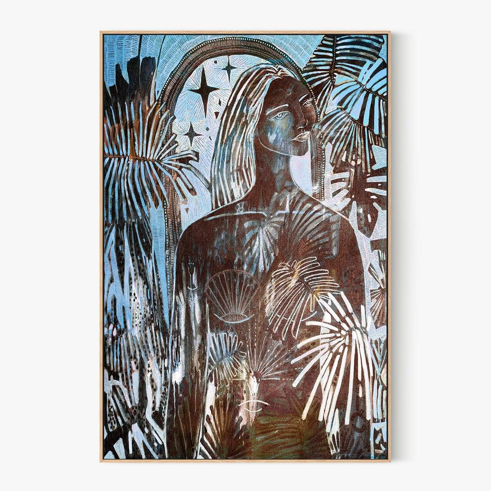 Unveil, Blue Tone-by-Amanda Skye-wall-art-print-canvas-poster-framed-Gioia