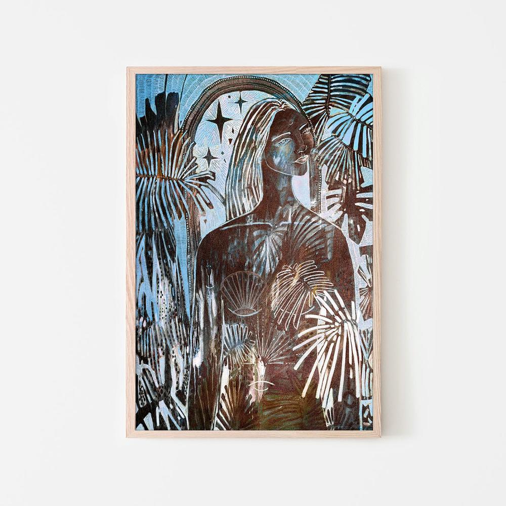 Unveil, Blue Tone-by-Amanda Skye-wall-art-print-canvas-poster-framed-Gioia