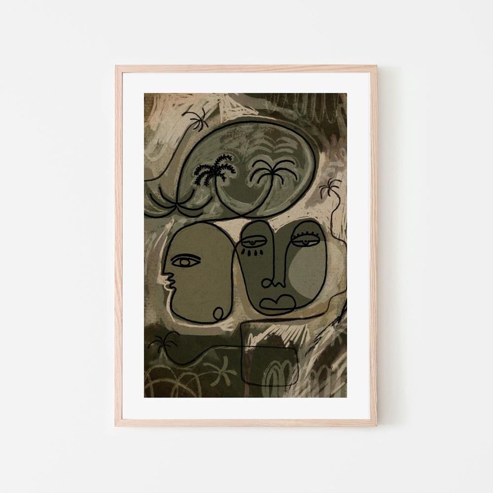 Unwind Along the Palm Path-by-Shatha Al Dafai-wall-art-print-canvas-poster-framed-Gioia