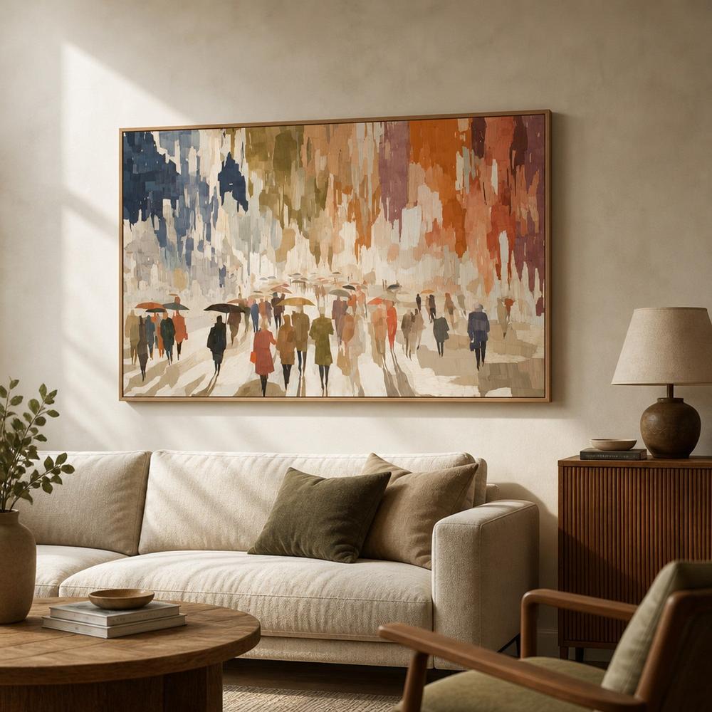 Urban Rainy Promenade-by-Chromatic Storm Studio-wall-art-print-canvas-poster-framed-Gioia